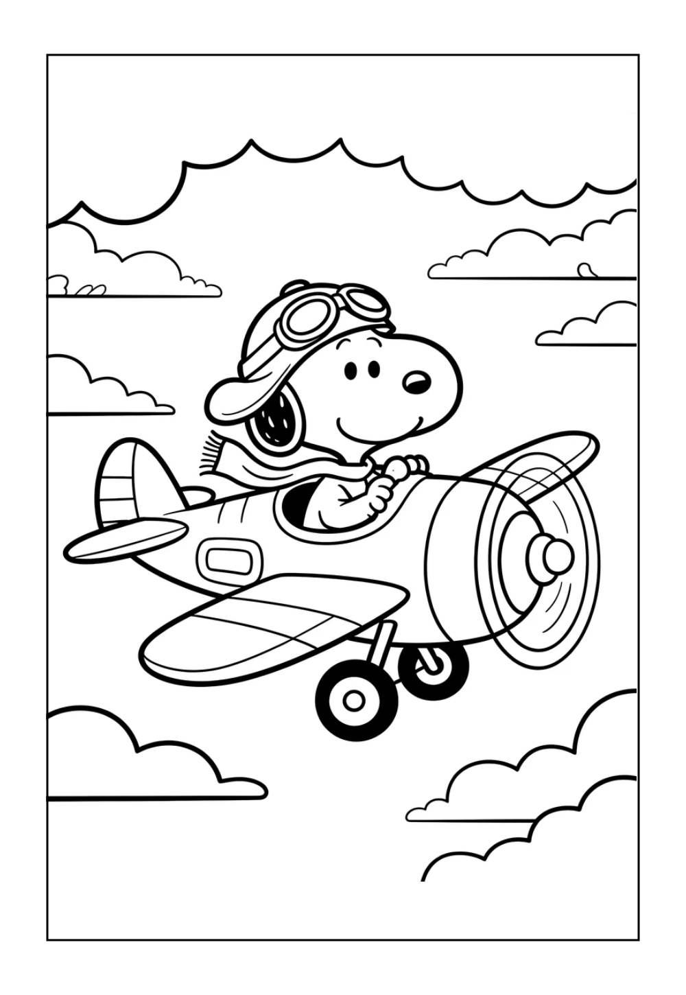 Desenhos do Snoopy para colorir e pintar