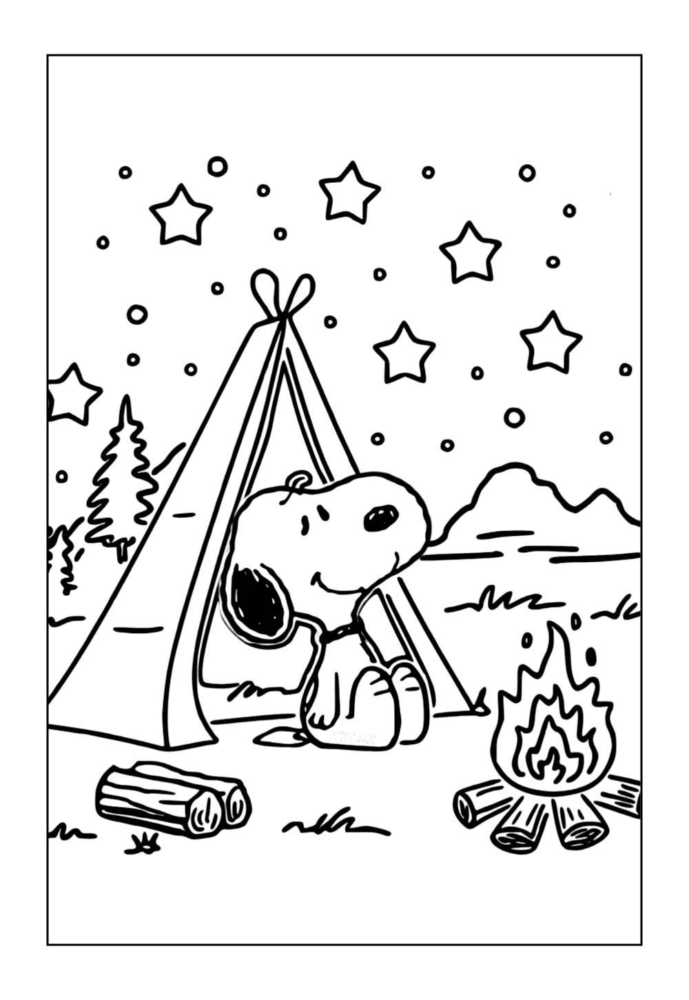 Snoopy para colorir