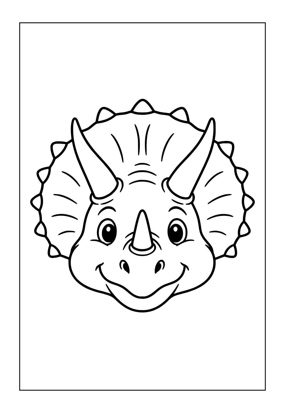 Desenho de Triceratops para colorir