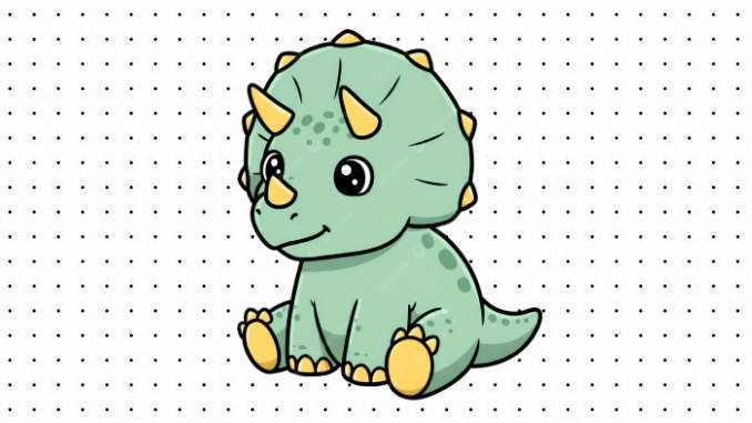 Desenhos de Triceratops para pintar