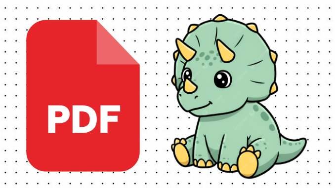 Desenhos de Triceratops em PDF