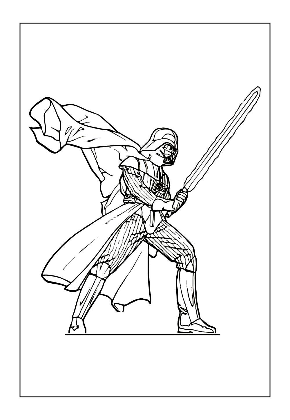 Desenho de Darth Vader para colorir