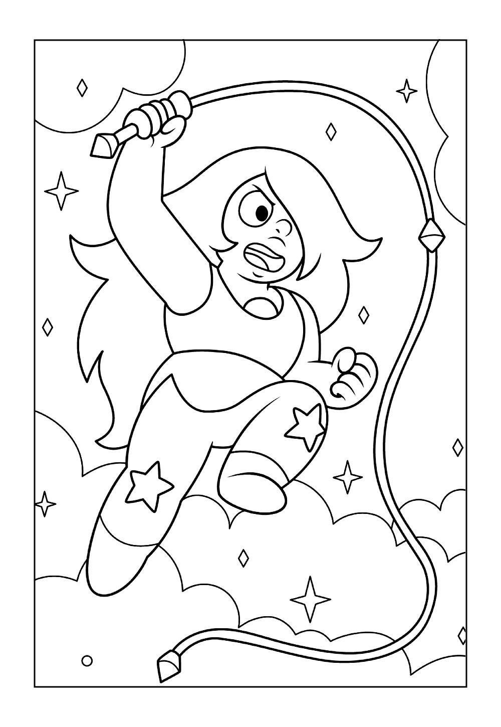 Desenho da Ametista de Steven Universo para colorir