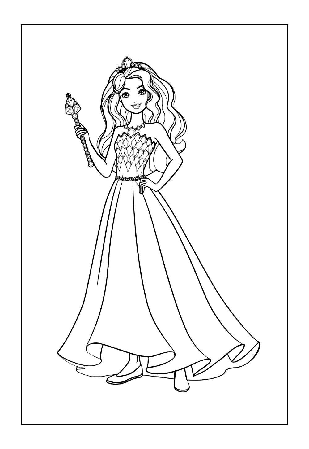 Desenho da Barbie Dreamtopia para imprimir e pintar