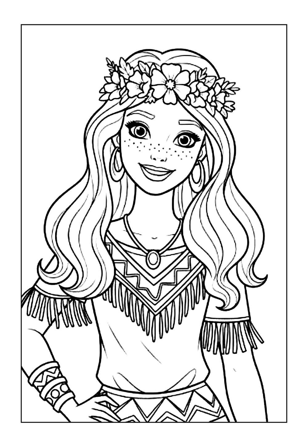 Desenho para Colorir da Barbie