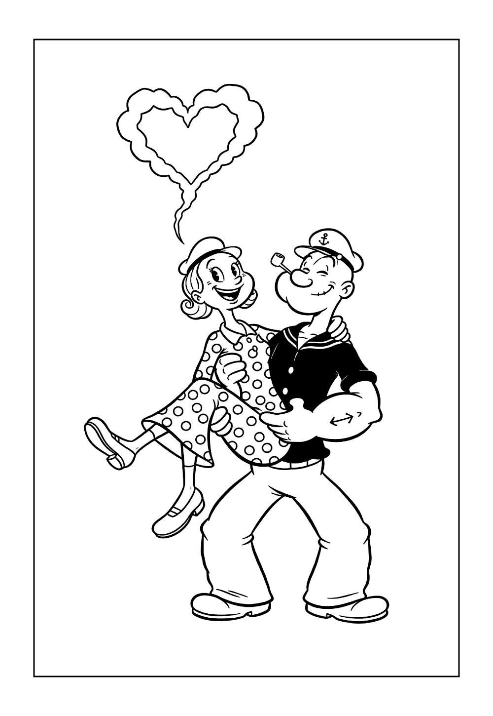 Desenho da Olívia Palito para colorir