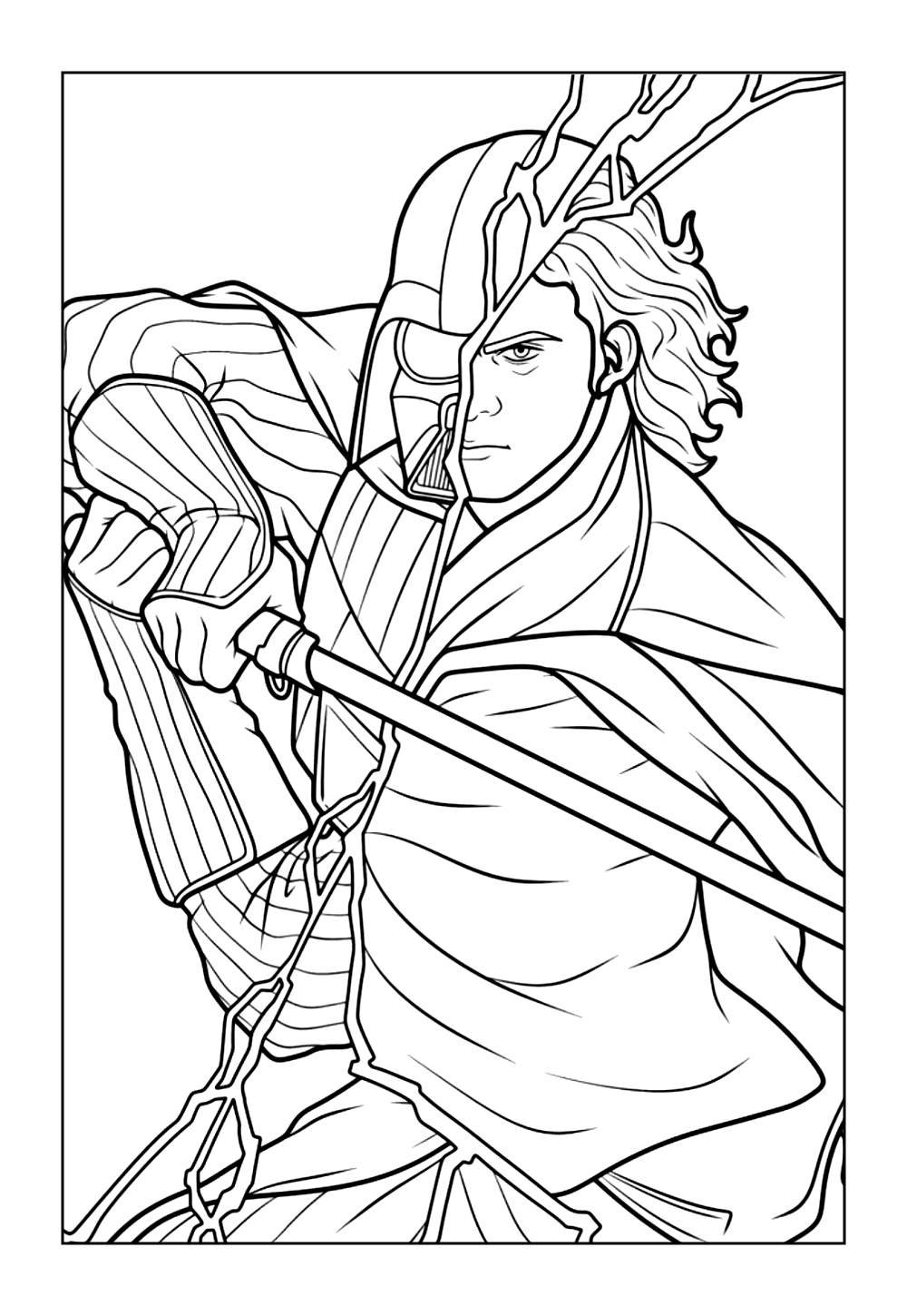 Darth Vader para colorir