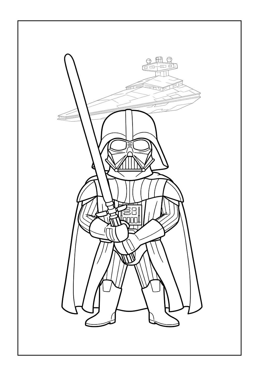 Desenho do Darth Vader para pintar