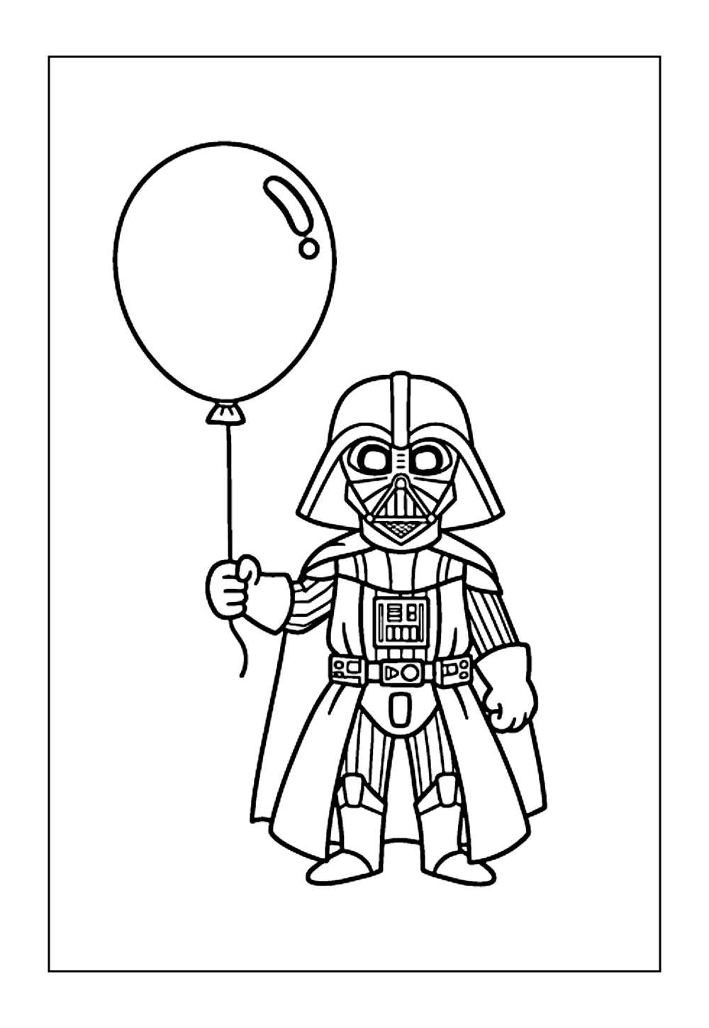 Desenho do Darth Vader para pintaR