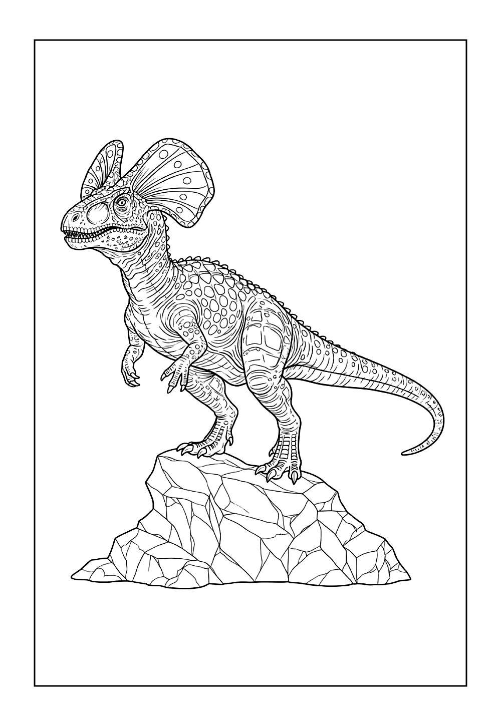 Desenho do Dilofossauro
