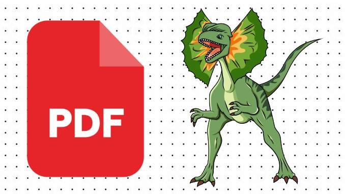 Desenhos do Dilofossauro em PDF