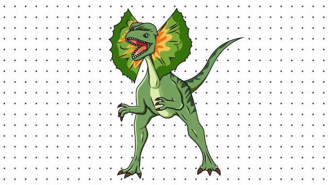 Desenhos do Dilofossauro para pintar