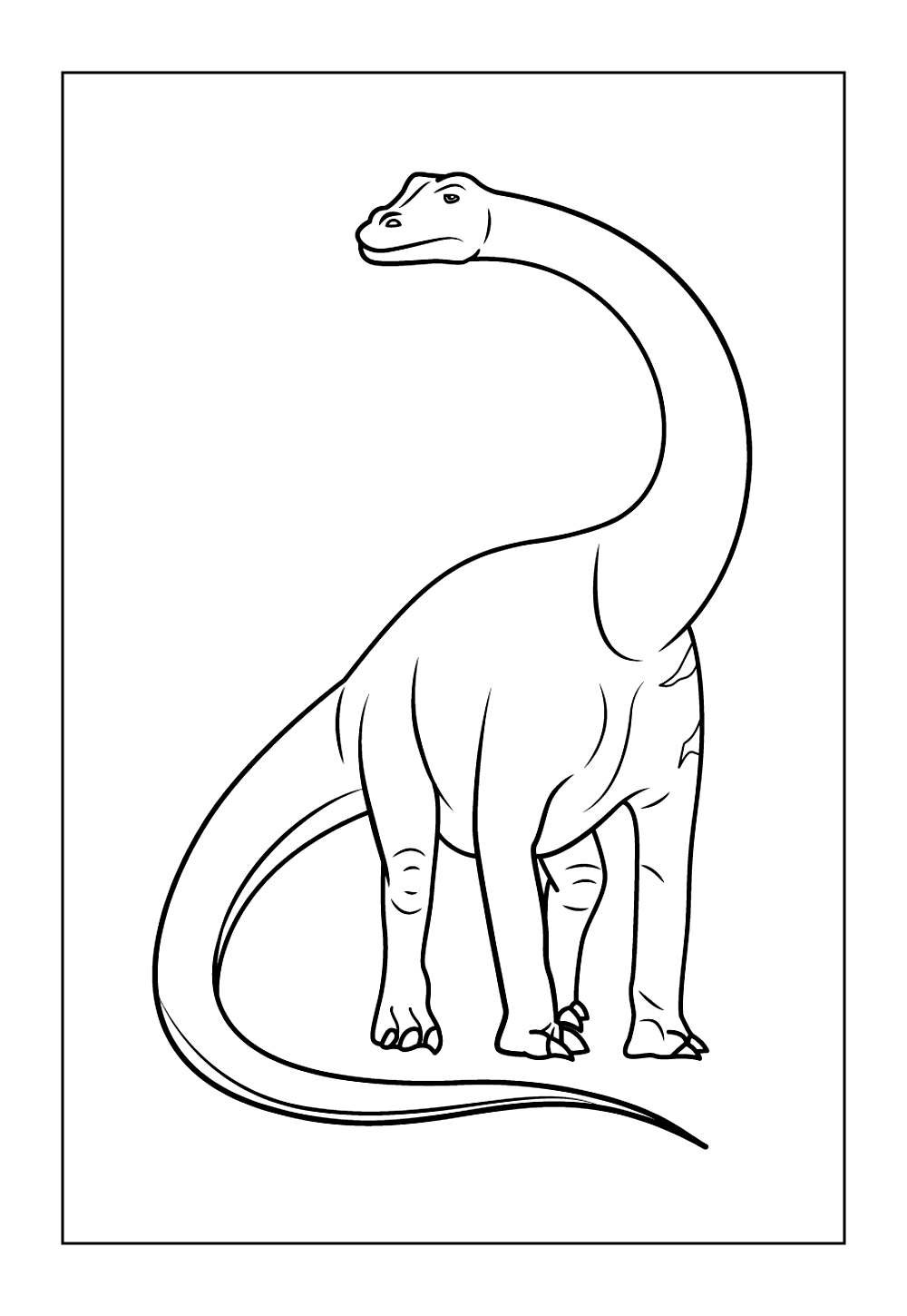 Desenho do Diplodoco para pintar