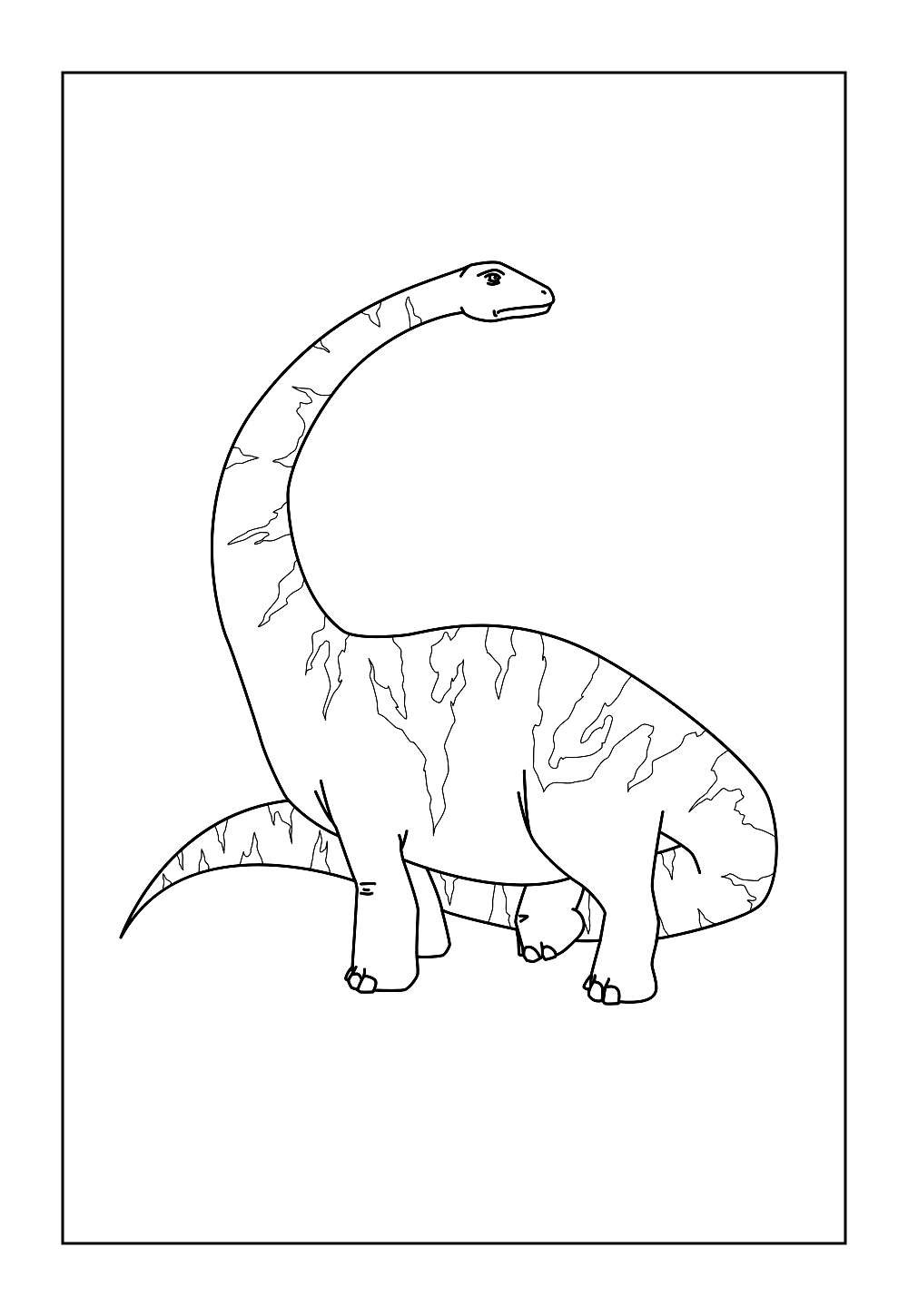 Dinossauro Diplodoco para colorir