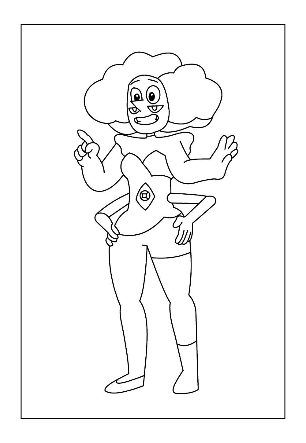 Desenho da Garnet para colorir