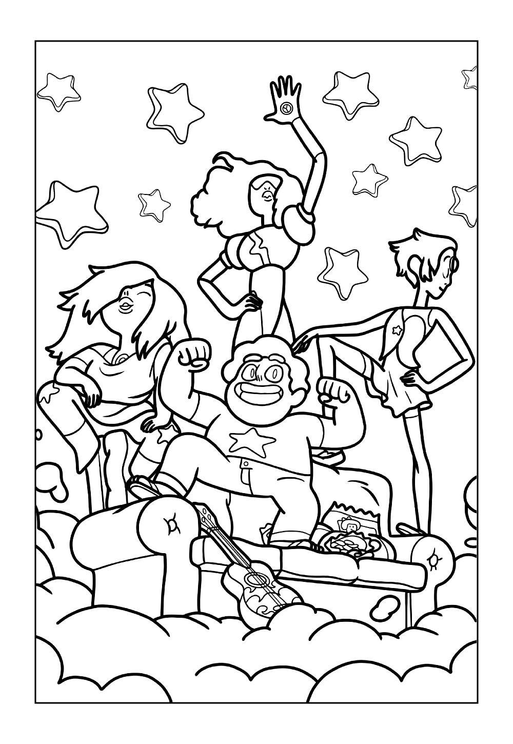 Desenho de Steven Universo para pintar