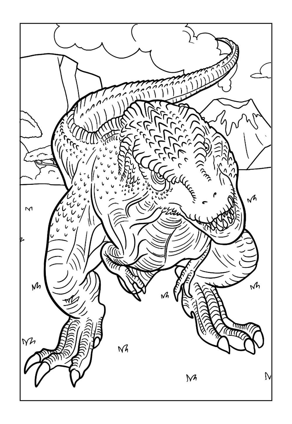 Desenhos do Giganotossauro para pintar