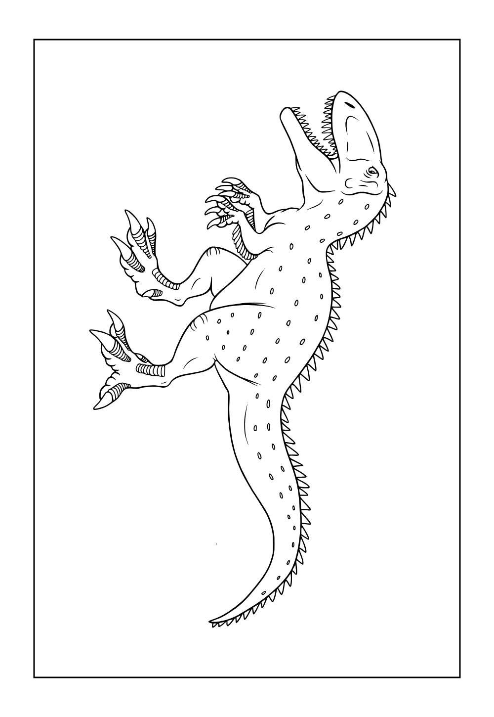 Desenho do Giganotossauro para pintar
