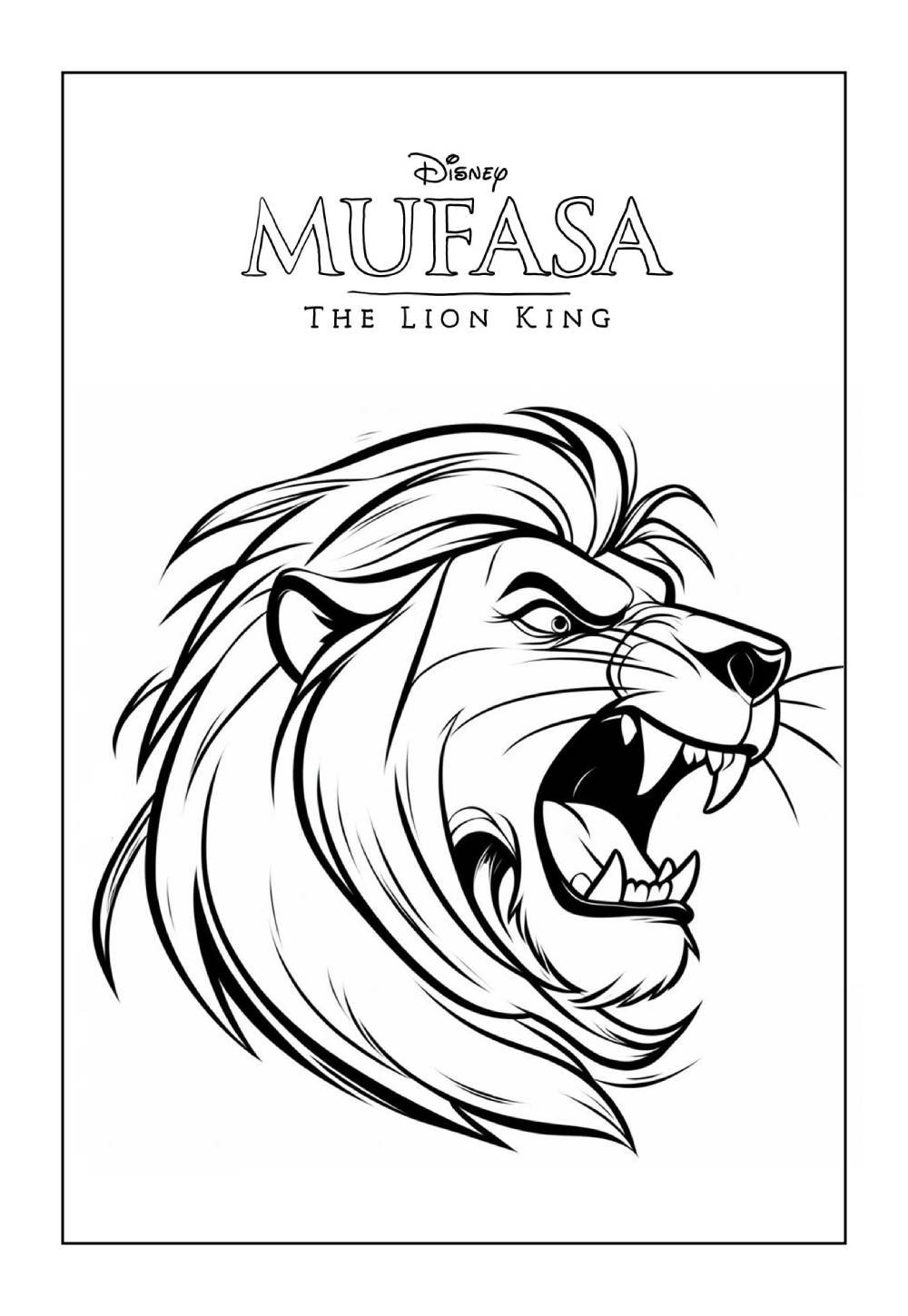 Mufasa para colorir