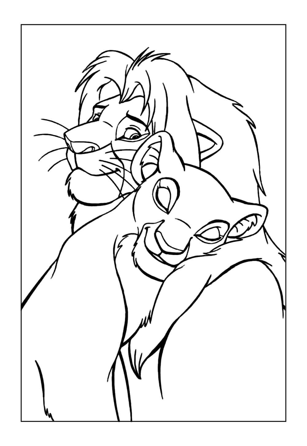 Desenho de Mufasa para colorir