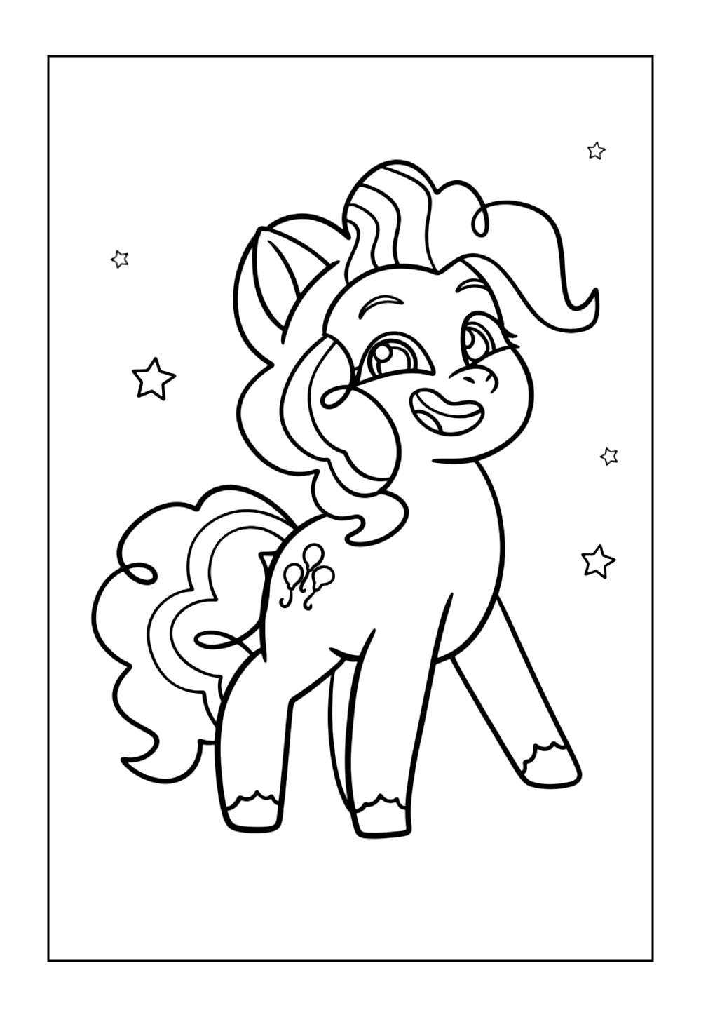 Desenho de Pinkie Pie para pintar