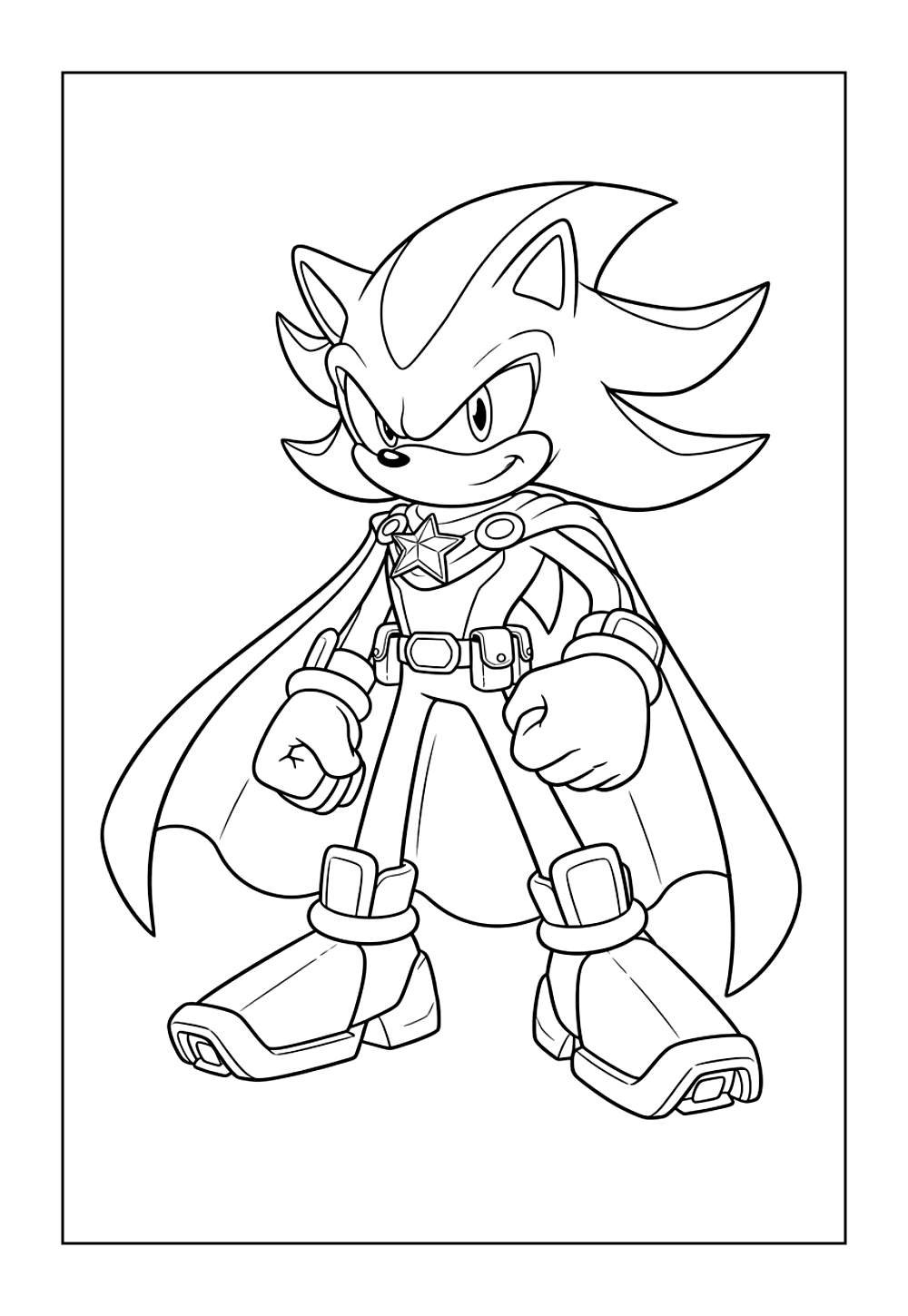 Desenho de Shadow the Hedgehog