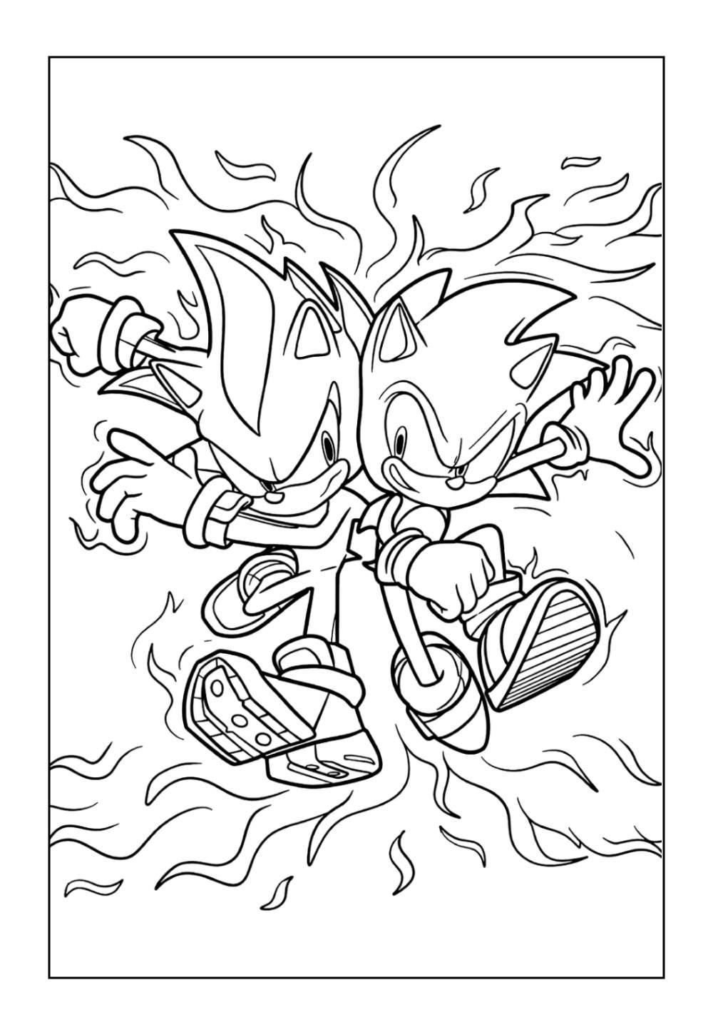 Desenho do Shadow the Hedgehog para colorir