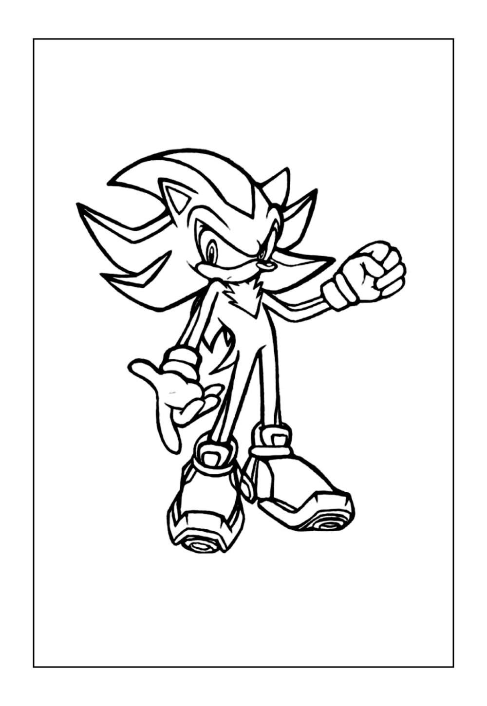 Shadow the Hedgehog para colorir