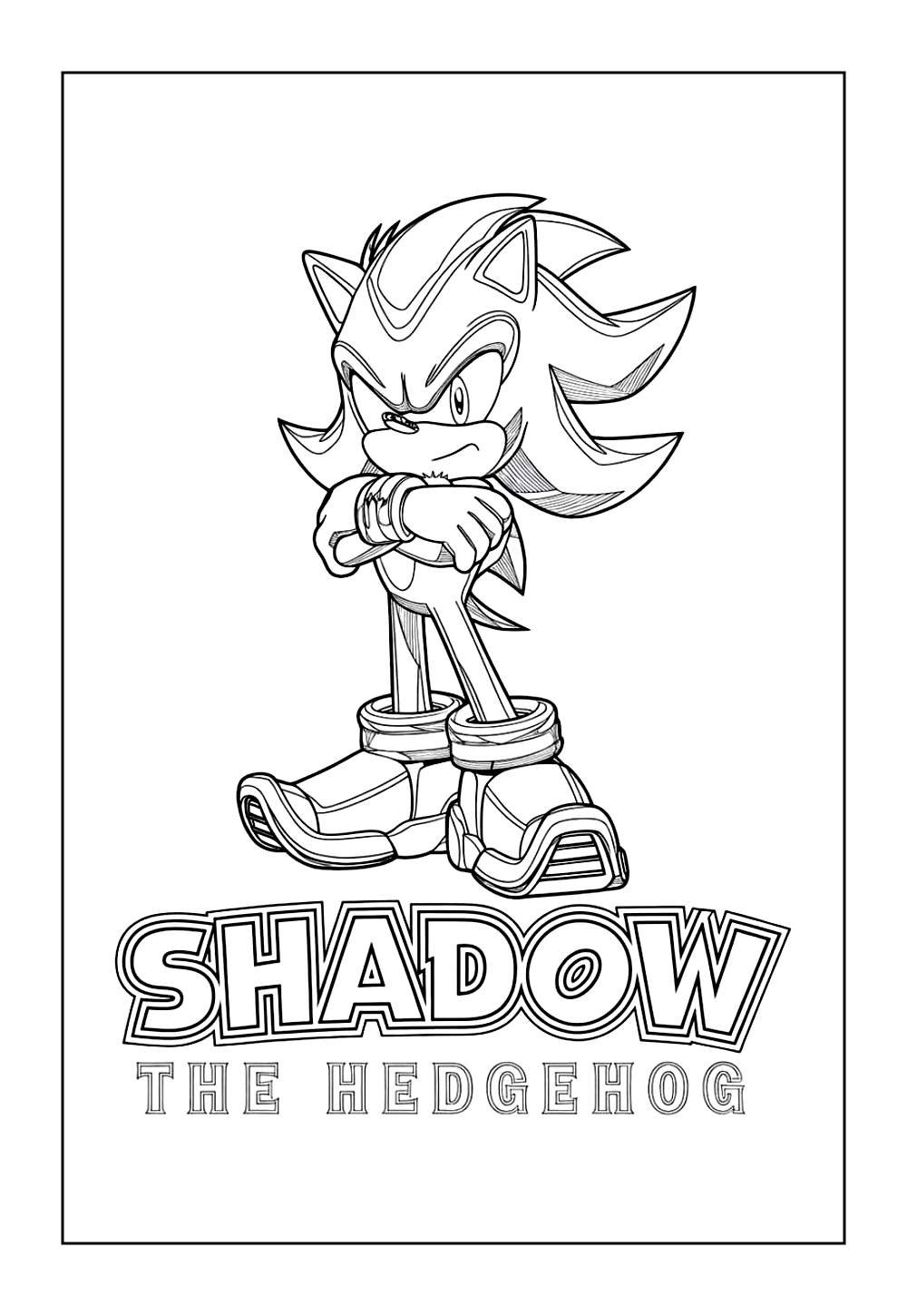 Desenho de Shadow the Hedgehog para colorir