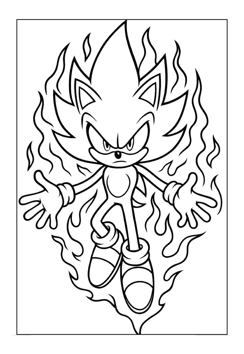 Desenho do Shadow the Hedgehog para pintar