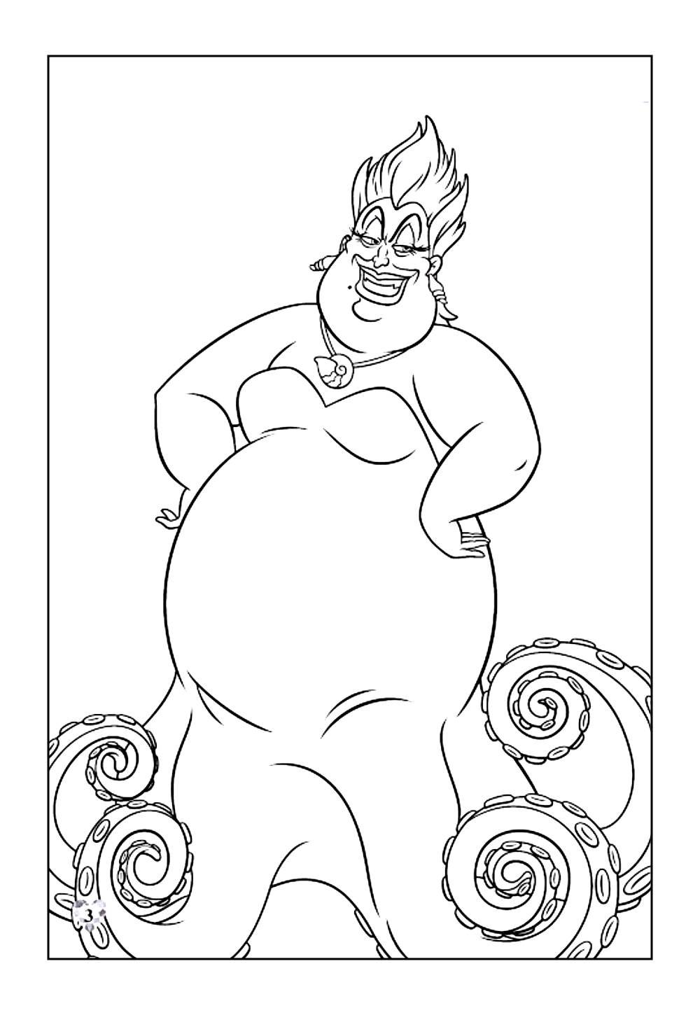 Desenho da Úrsula para pintar