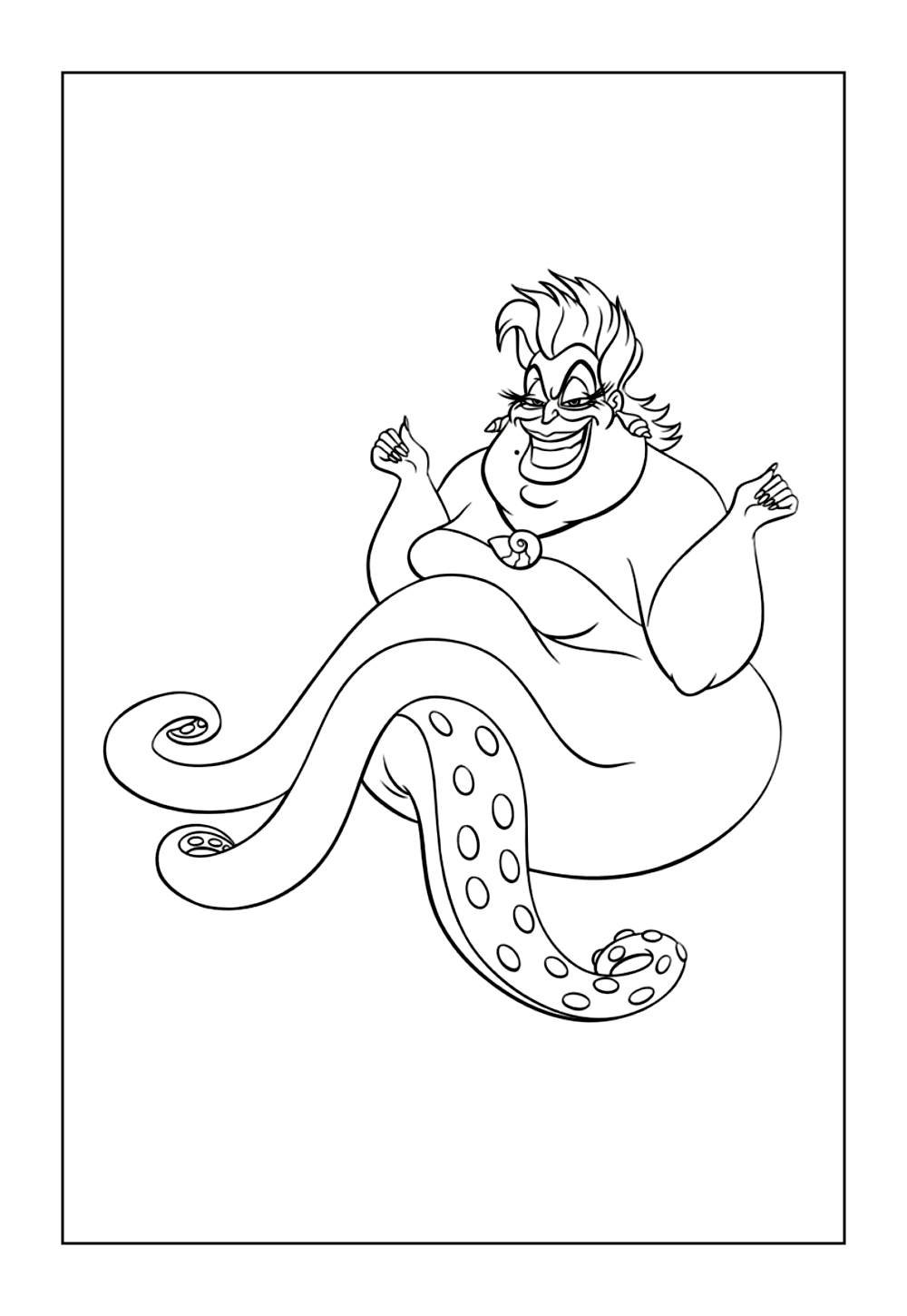 Desenho da Úrsula da Pequena Sereia