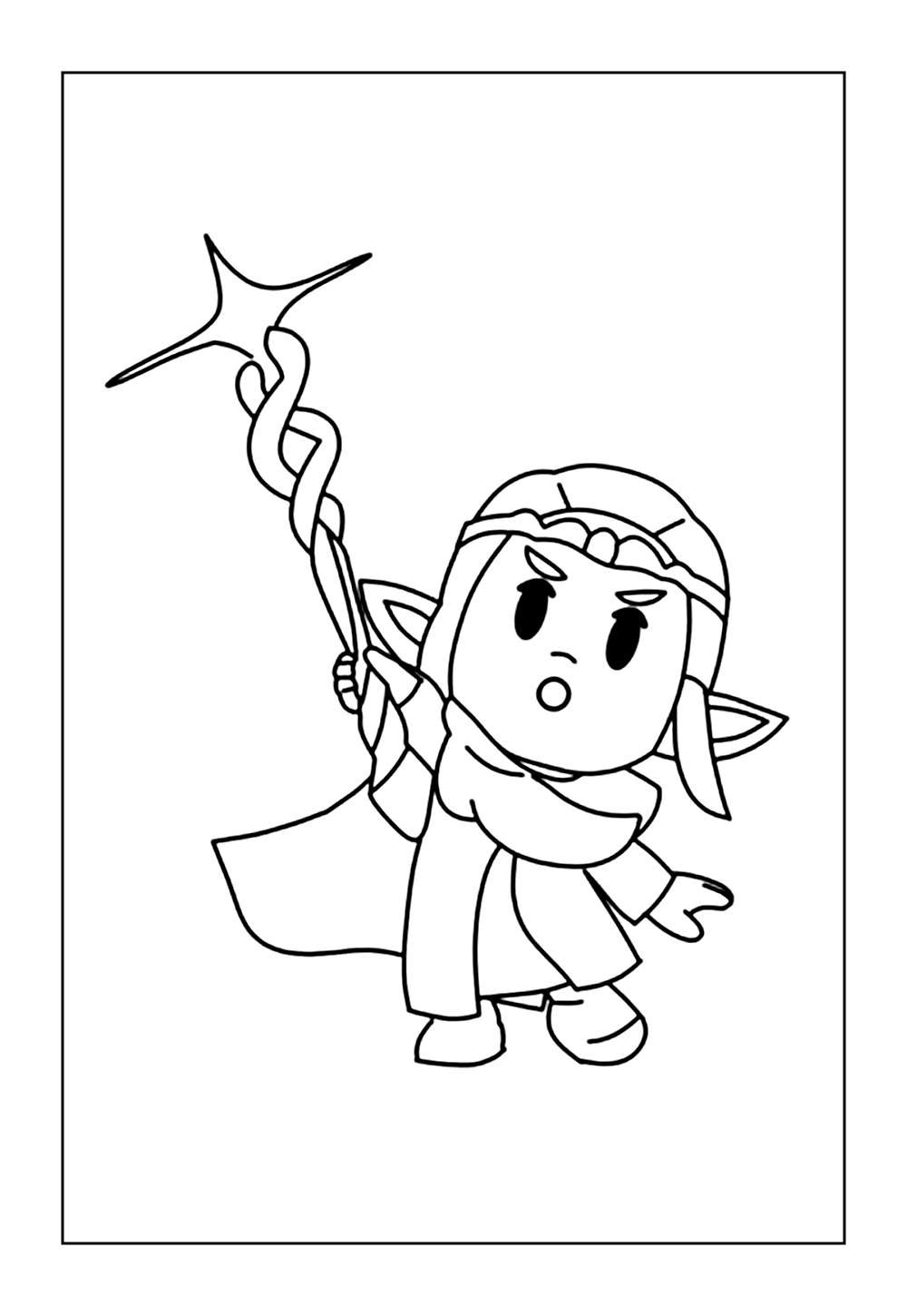 Desenho de Zelda para imprimir