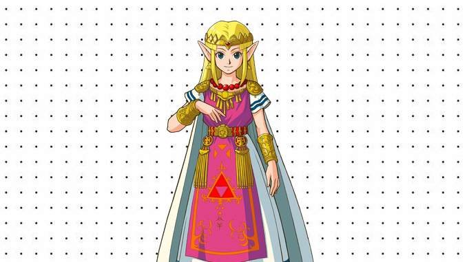 Desenho de Zelda para colorir