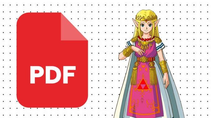 Desenho de Zelda em PDF