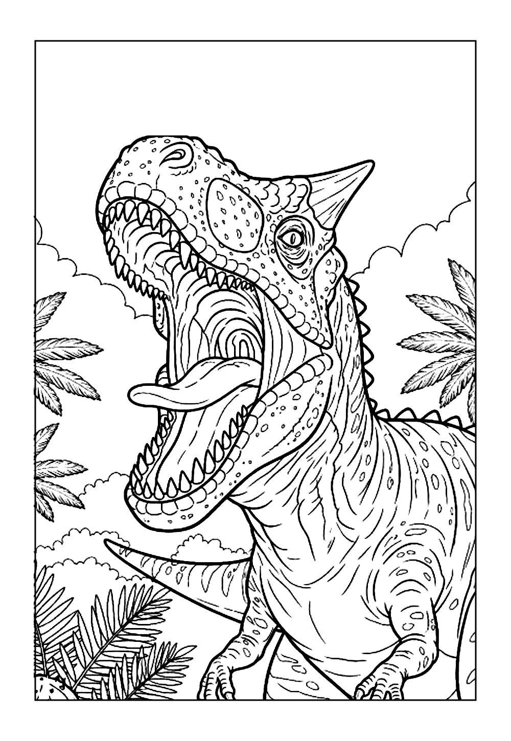 Desenho do Carnotauro para pintar e colorir