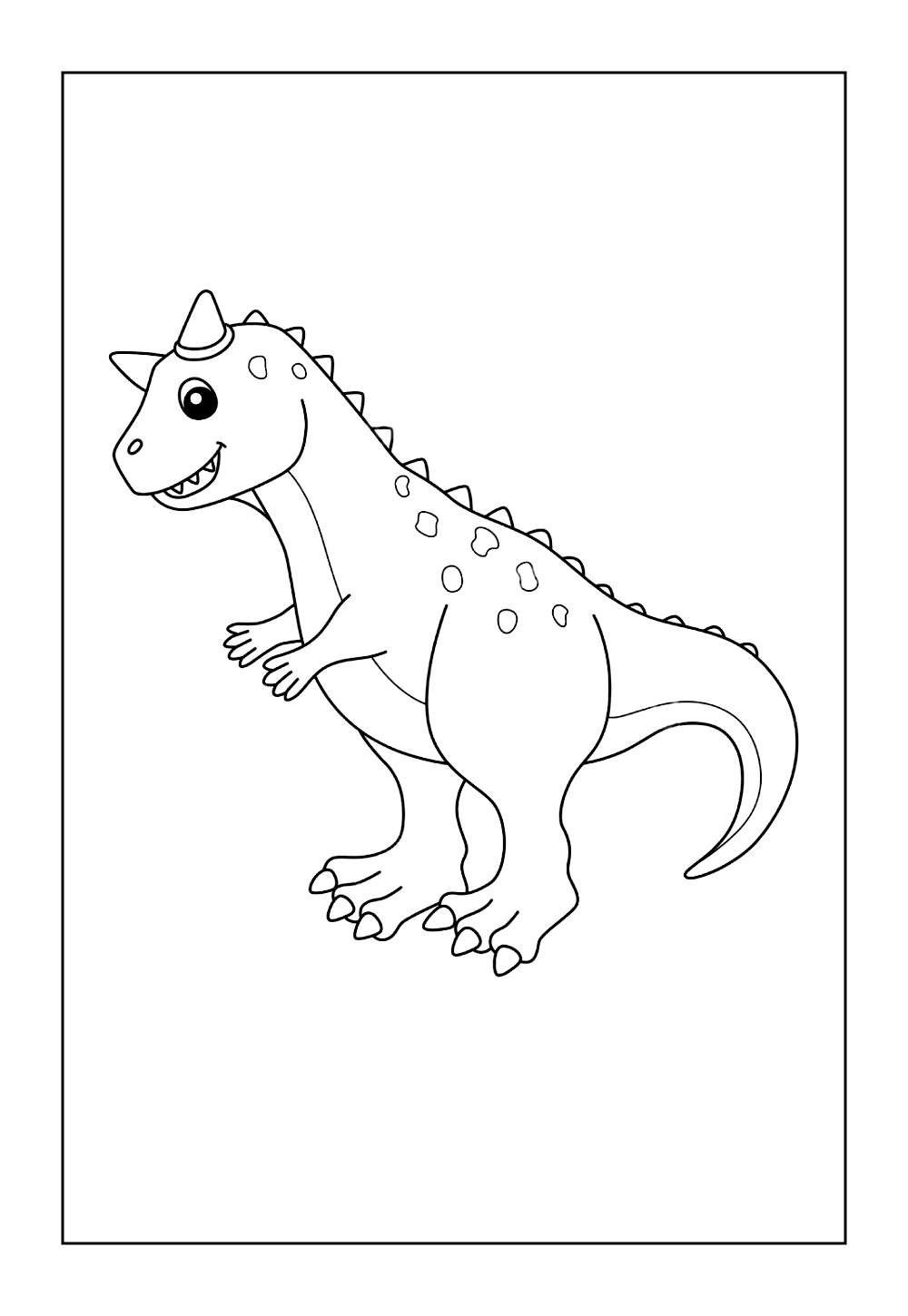 Dinossauro Carnotauro para pintar e colorir