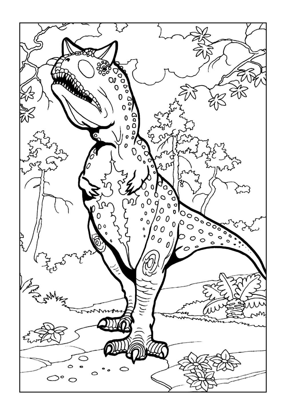 Desenho do Dinossauro Carnotauro para colorir