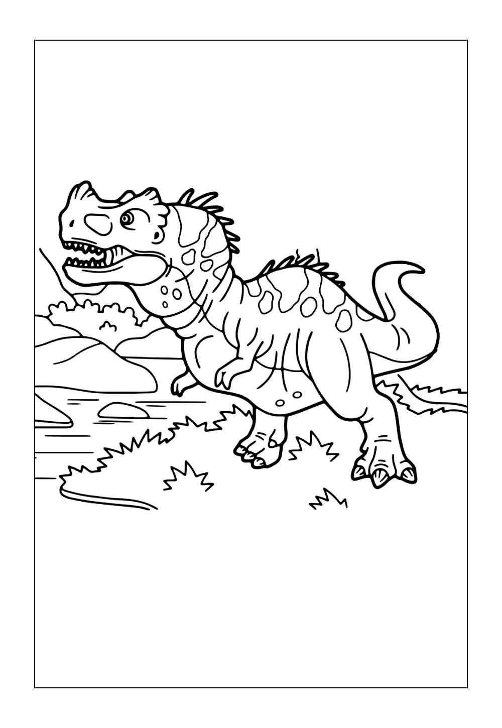 Ceratossauro para colorir