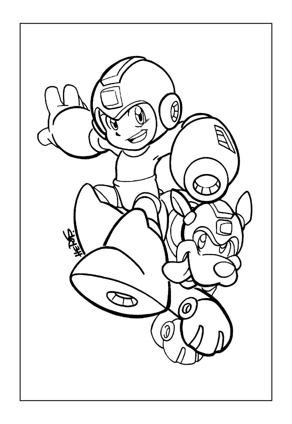 Desenho do Mega Man para colorir