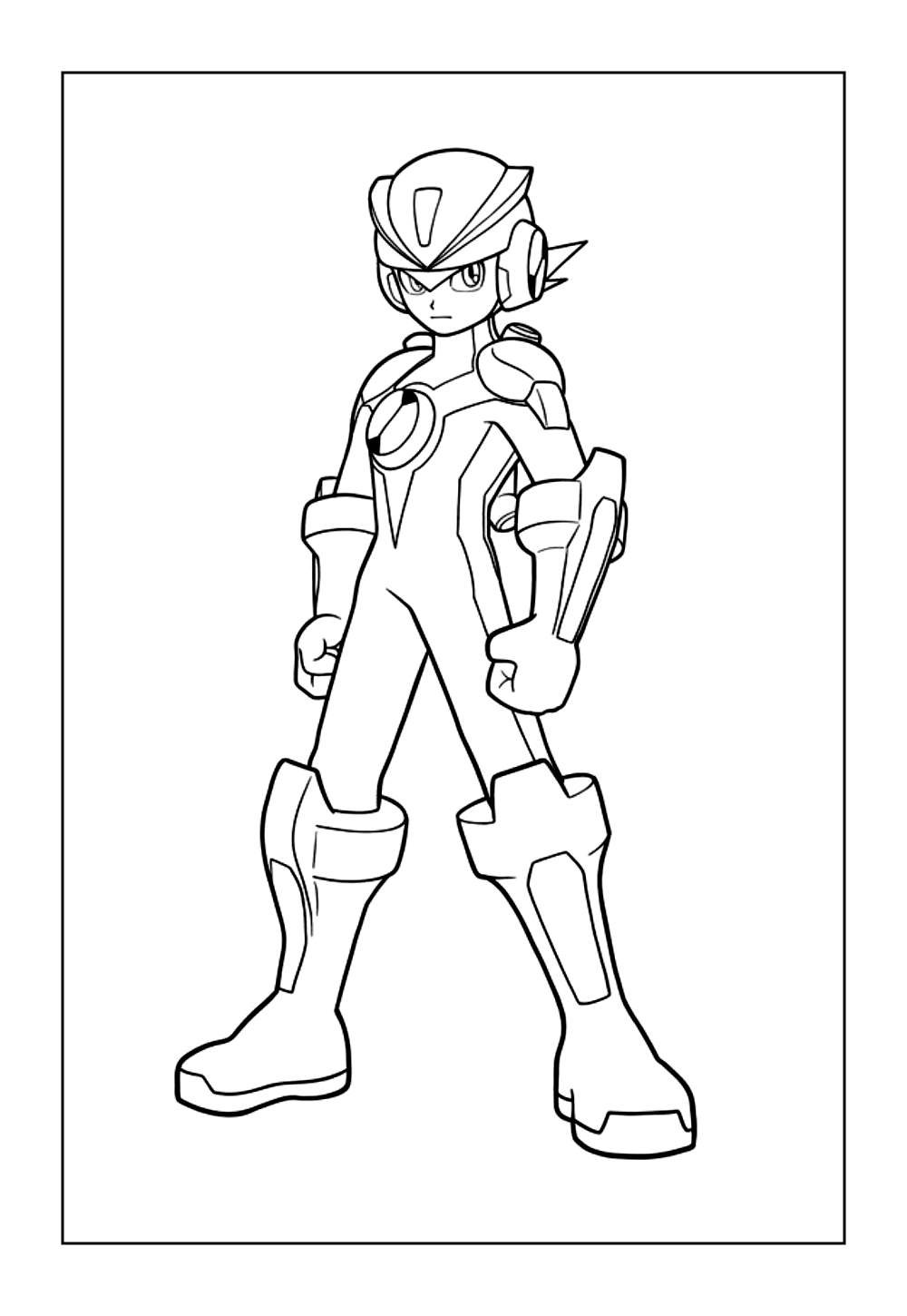 Desenho do Mega Man para pintar