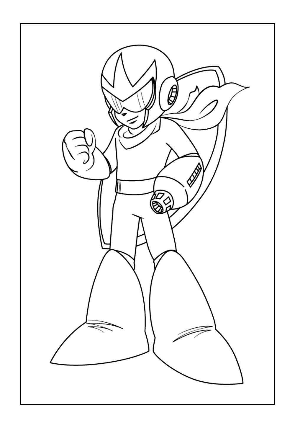 Imagem do Mega Man para colorir