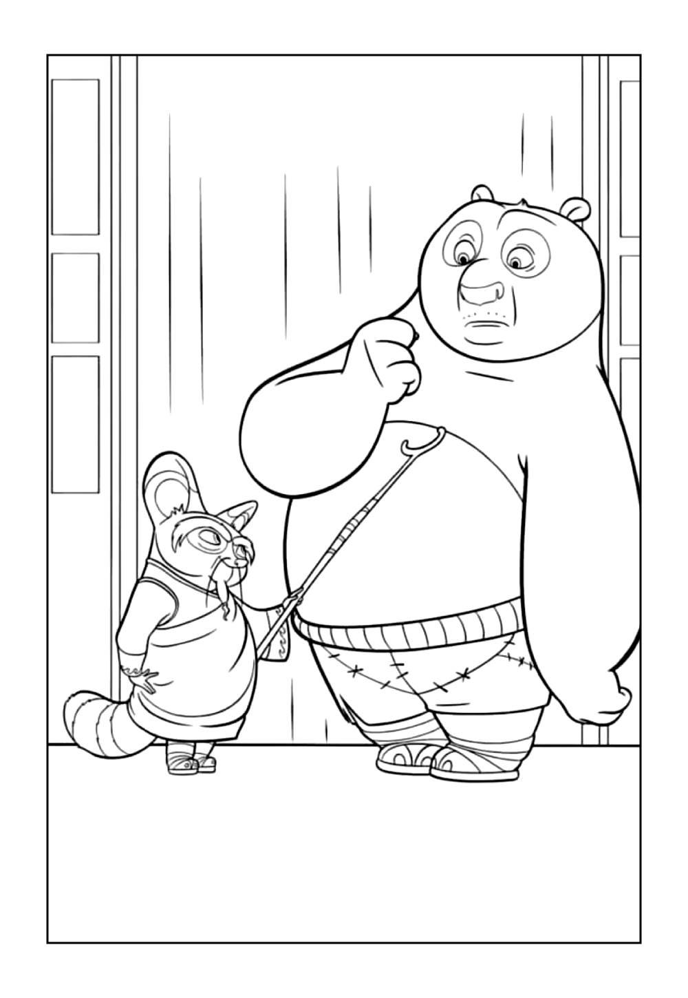 Desenhos do Mestre Shifu para colorir