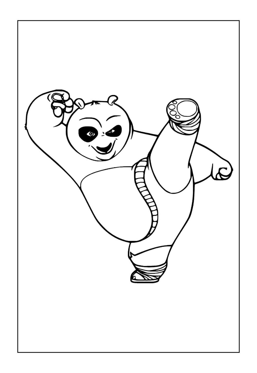 Desenho do Panda Po para colorir