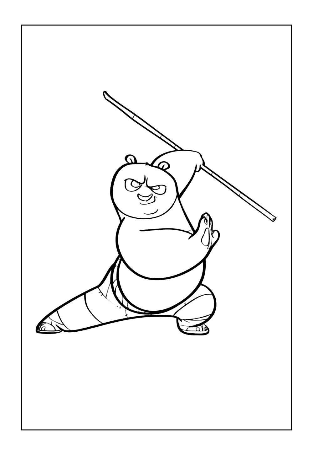 Desenho do Panda Po