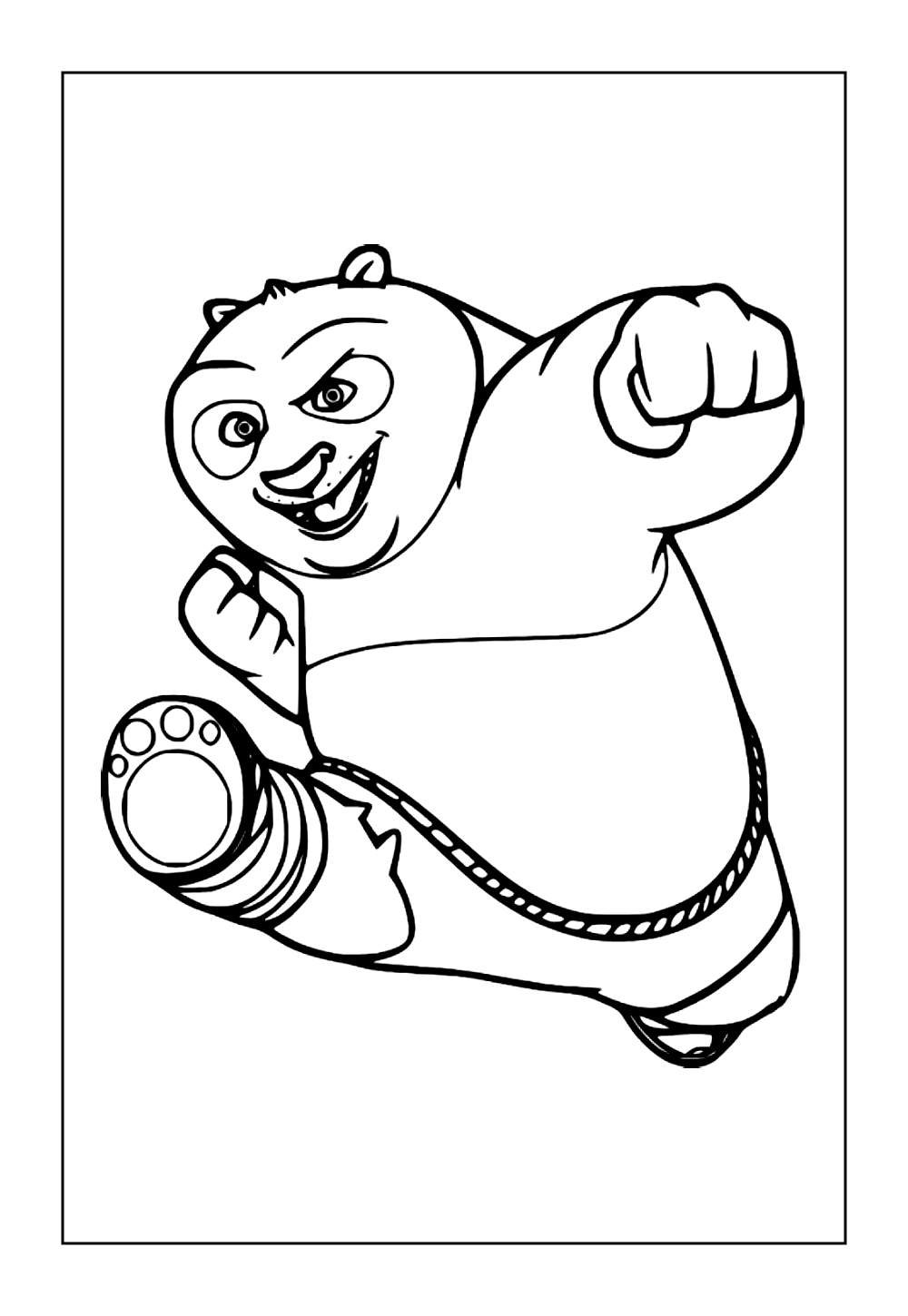 Desenhos do Panda Po para colorir