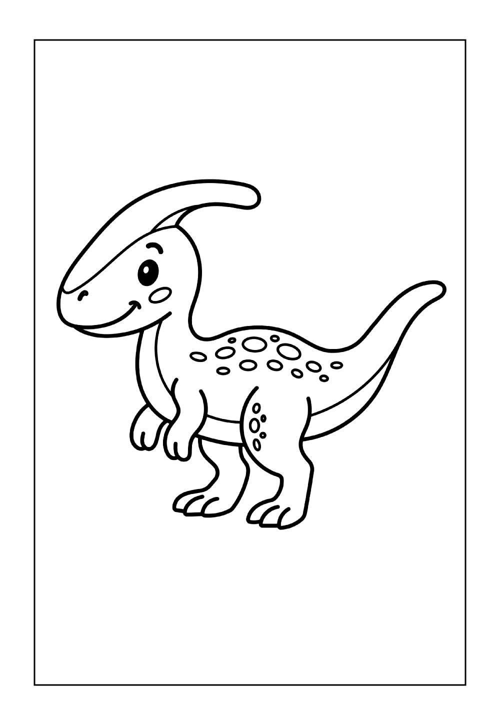Desenho do Dinossauro Parassaurolofo para pintar