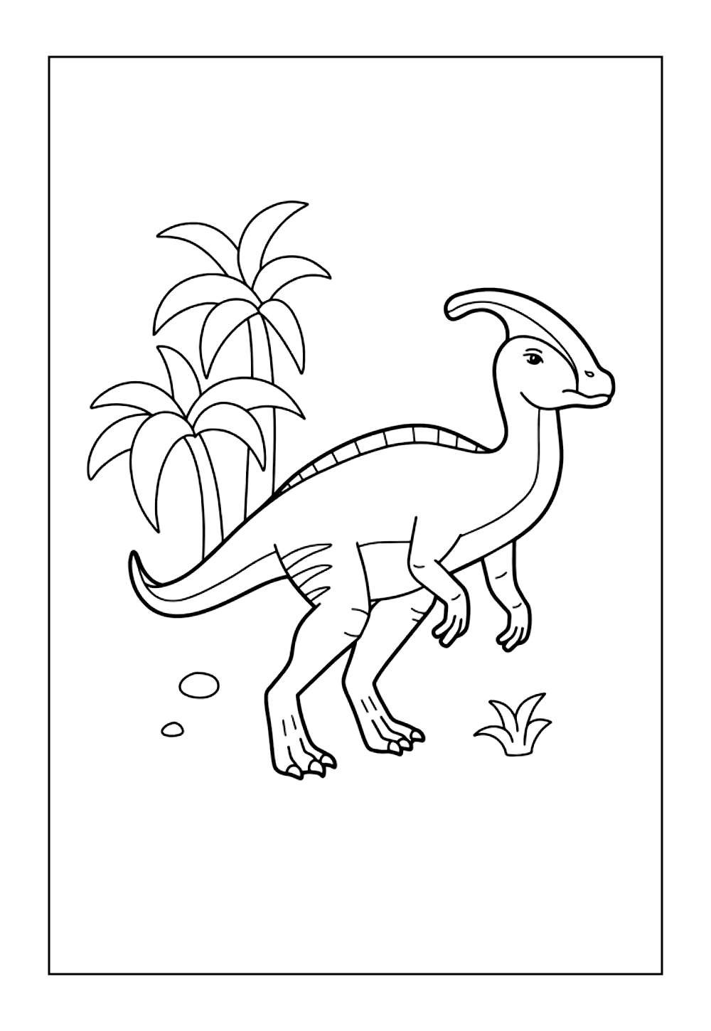 Desenho do Dinossauro Parassaurolofo para colorir