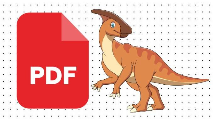 Desenhos do Parassaurolofo em PDF