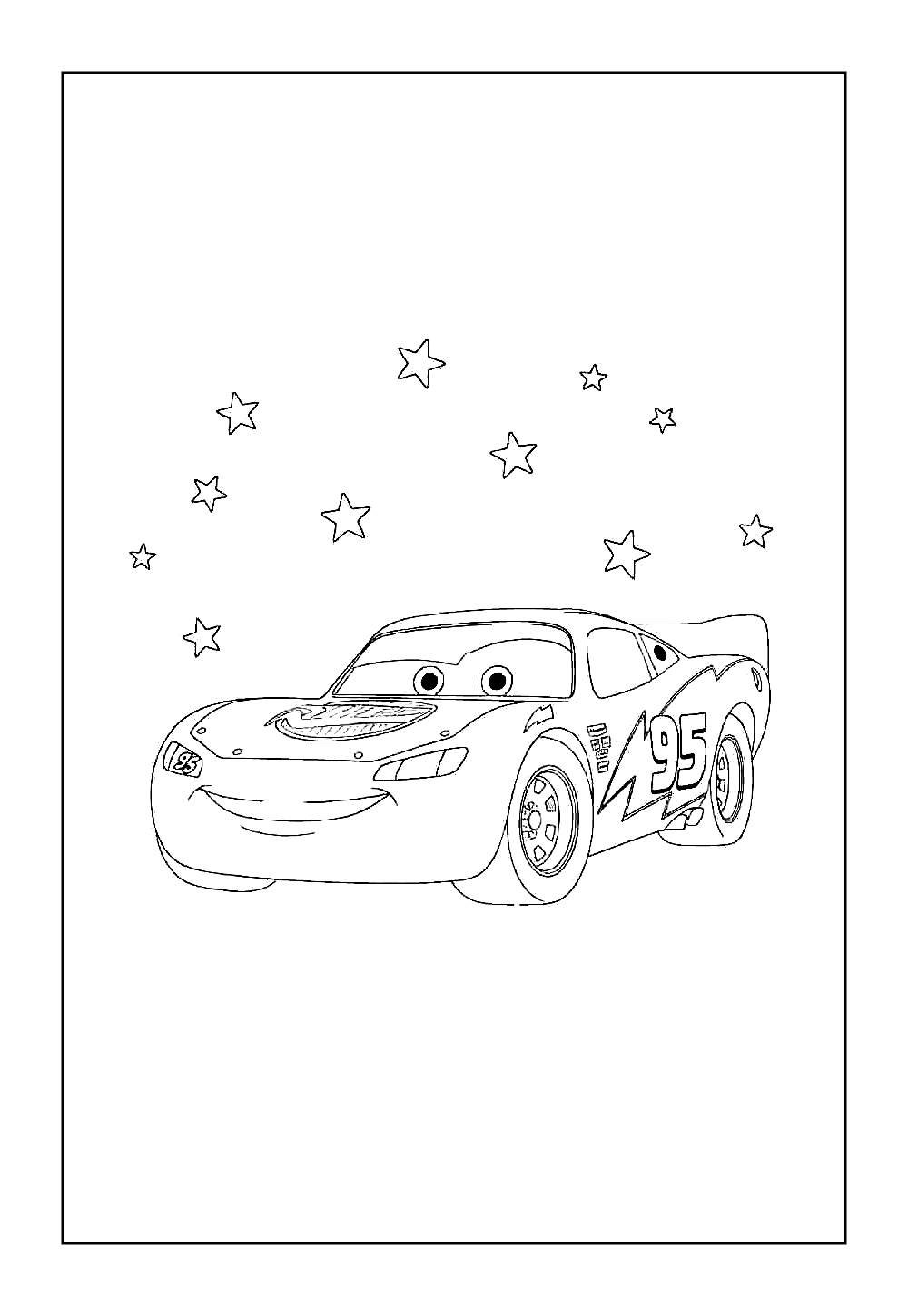 Desenho do Relâmpago Mcqueen para pintar